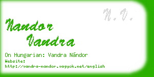 nandor vandra business card